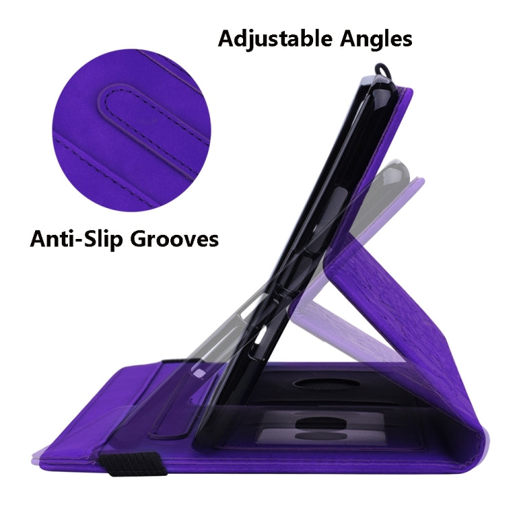 For Samsung Galaxy Tab S9 FE+ Calf Texture Embossed Leather Tablet Case(Purple)