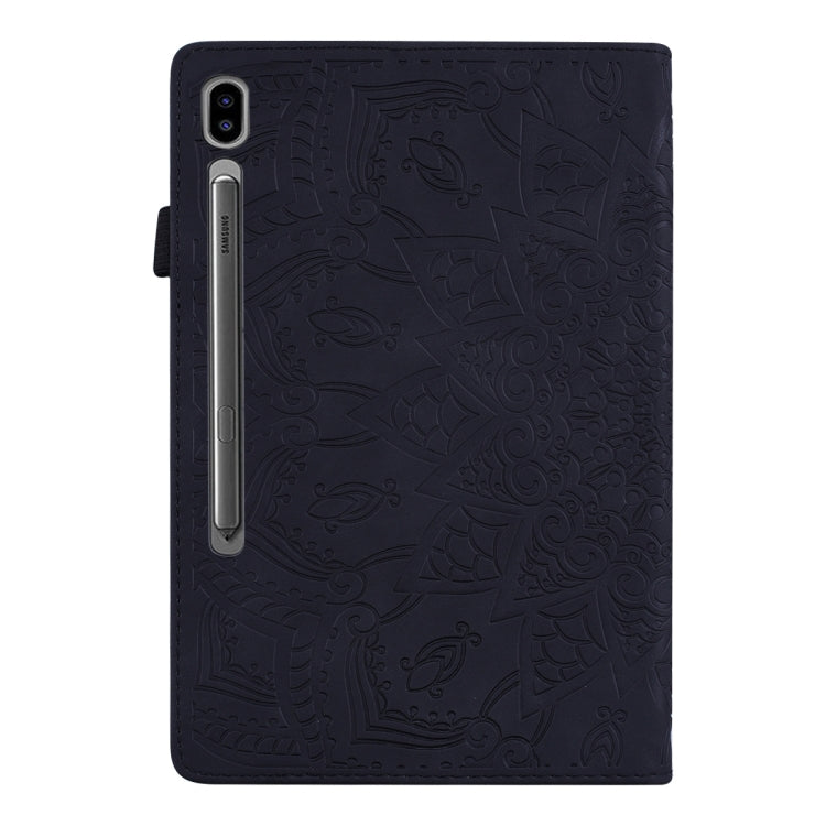 For Samsung Galaxy Tab S11 / S10 / S9 FE Calf Texture Embossed Leather Tablet Case(Black)
