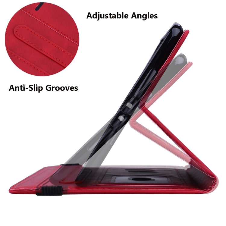 For Samsung Galaxy Tab S9 FE Calf Texture Embossed Leather Tablet Case(Red)