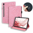 For Samsung Galaxy Tab S9 FE Calf Texture Embossed Leather Tablet Case(Pink) - free shipping - PMC Jewellery - Order now!