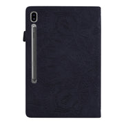 For Samsung Galaxy Tab S9 Ultra Calf Texture Embossed Leather Tablet Case(Black)