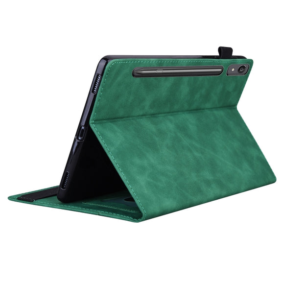 For Lenovo Tab P12 12.7 Splicing Shockproof Leather Tablet Case(Green)
