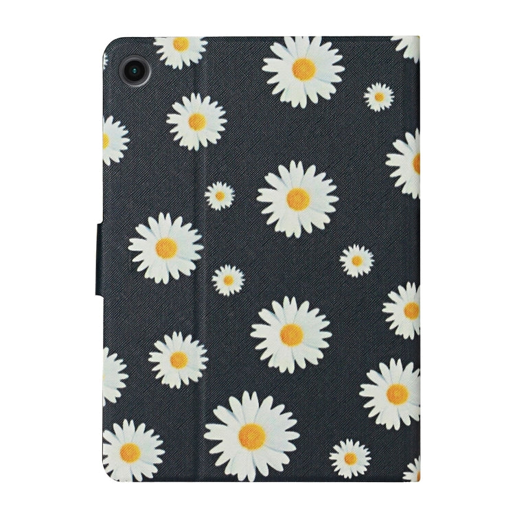 For Samsung Galaxy Tab A9+ Flower Pattern Horizontal Flip PU Tablet Case with Sleep / Wake-up Function(Small Daisies)