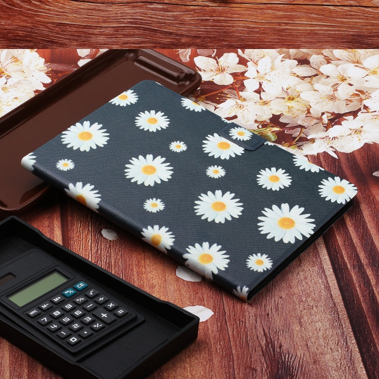 For Samsung Galaxy Tab A9+ Flower Pattern Horizontal Flip PU Tablet Case with Sleep / Wake-up Function(Small Daisies)