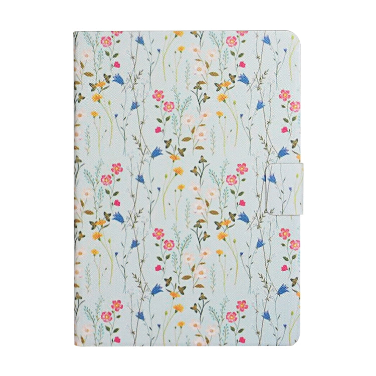 For Samsung Galaxy Tab A9+ Flower Pattern Horizontal Flip PU Tablet Case with Sleep / Wake-up Function(Small Floral)