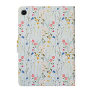 For Samsung Galaxy Tab A9+ Flower Pattern Horizontal Flip PU Tablet Case with Sleep / Wake-up Function(Small Floral)