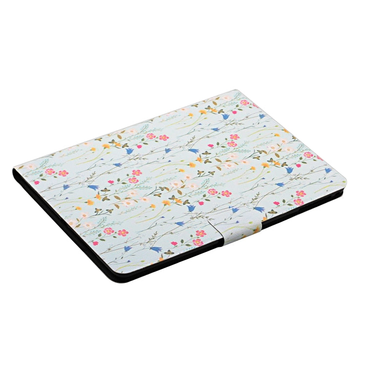 For Samsung Galaxy Tab A9+ Flower Pattern Horizontal Flip PU Tablet Case with Sleep / Wake-up Function(Small Floral)