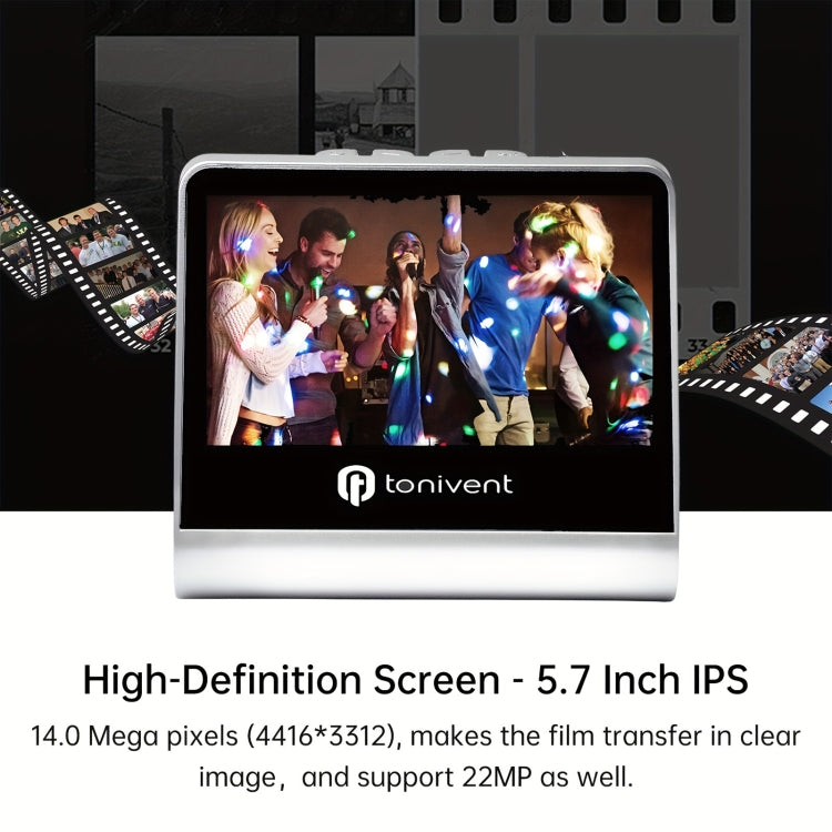 Tonivent TON170 22 Mega Pixels 5 inch HD Screen Film Scanner(US Plug)