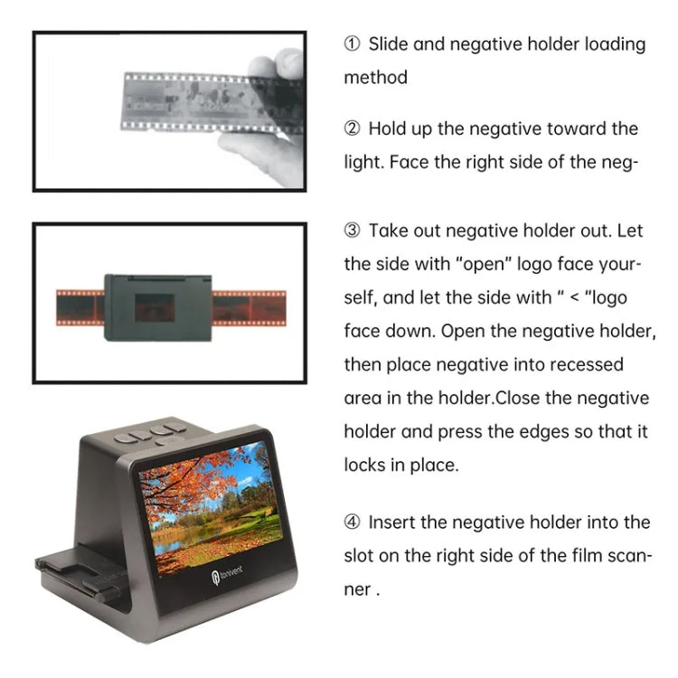 Tonivent TON171 24-48 Mega Pixels 5 inch HD Screen Film Scanner(US Plug)