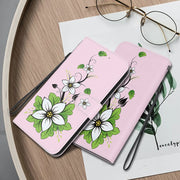 For Google Pixel 9 Crystal Texture Colored Drawing Leather Phone Case(Lily)