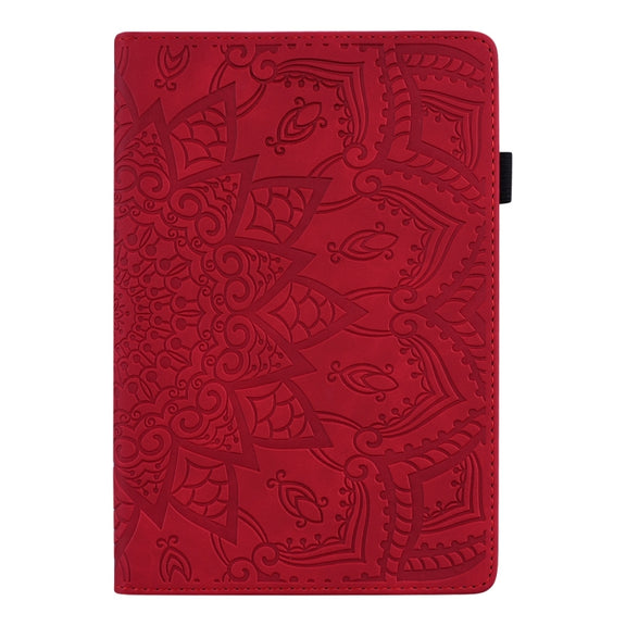 For Lenovo Tab P12 12.7 Calf Texture Embossed Leather Tablet Case(Red)