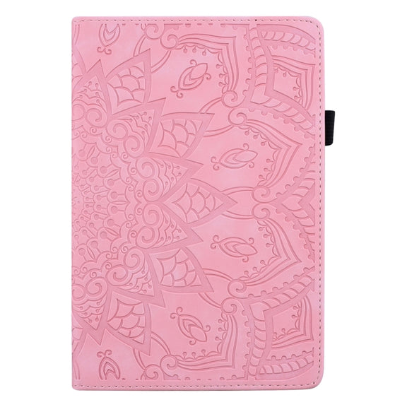 For Lenovo Tab P12 12.7 Calf Texture Embossed Leather Tablet Case(Pink)