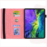 For Lenovo Tab P12 12.7 Calf Texture Embossed Leather Tablet Case(Pink)