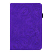 For Lenovo Tab P12 12.7 Calf Texture Embossed Leather Tablet Case(Purple)