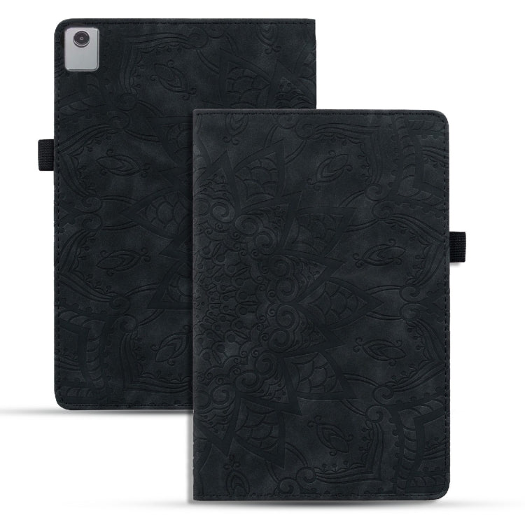 For Lenovo Tab M11 / Xiaoxin Pad 11 2024 Calf Texture Embossed Leather Tablet Case(Black)