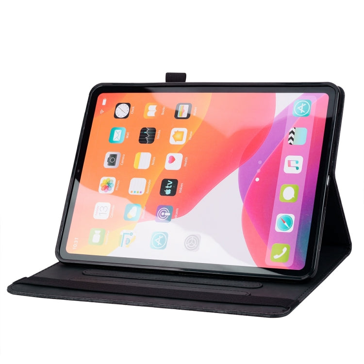 For Lenovo Tab M11 / Xiaoxin Pad 11 2024 Calf Texture Embossed Leather Tablet Case(Black)