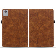 For Lenovo Tab M11 / Xiaoxin Pad 11 2024 Calf Texture Embossed Leather Tablet Case(Brown)