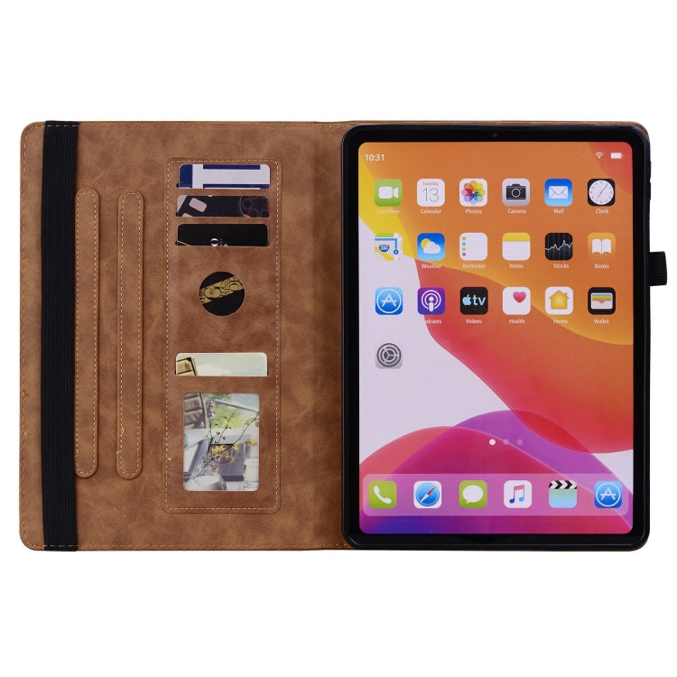 For Lenovo Tab M11 / Xiaoxin Pad 11 2024 Calf Texture Embossed Leather Tablet Case(Brown)