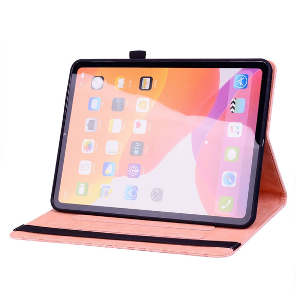 For Lenovo Tab M11 / Xiaoxin Pad 11 2024 Calf Texture Embossed Leather Tablet Case(Pink)
