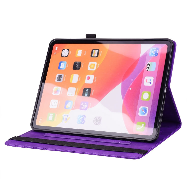 For Lenovo Tab M11 / Xiaoxin Pad 11 2024 Calf Texture Embossed Leather Tablet Case(Purple)