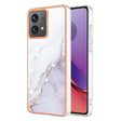 For Motorola Moto G84 Electroplating Marble Dual-side IMD Phone Case(White 006) - Motorola Cases by PMC TechLife | Online Shopping South Africa | PMC TechLife | Buy Now Pay Later Mobicred