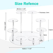 YX034 Acrylic Cupcake Shelf Cartoon Cake Display Stand(Pink)