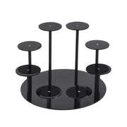 YX034 Acrylic Cupcake Shelf Cartoon Cake Display Stand(Black)