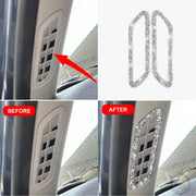 For Ford Mustang Mach E 2021 Car Door Pillar Air Outlet Diamond Decorative Sticker