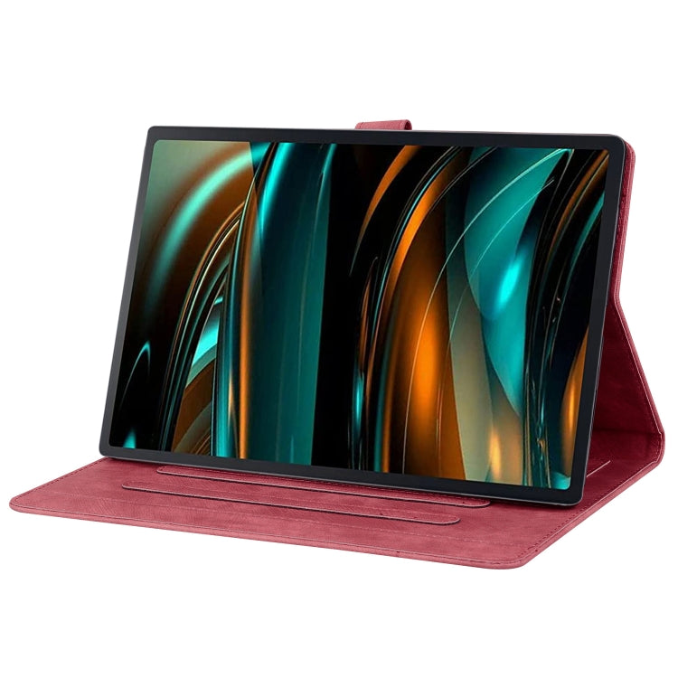 For Lenovo Tab M11 / Xiaoxin Pad 11 2024 Cartoon Sakura Cat Embossed Leather Tablet Case(Red)