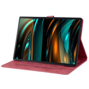 For Lenovo Tab K11 Plus / M11 Plus Cartoon Sakura Cat Embossed Leather Tablet Case(Red)