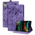 For Lenovo Tab K11 Plus / M11 Plus Cartoon Sakura Cat Embossed Leather Tablet Case(Purple) - Lenovo by PMC TechLife | Online Shopping South Africa | PMC TechLife | Buy Now Pay Later Mobicred