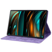 For Lenovo Tab K11 Plus / M11 Plus Cartoon Sakura Cat Embossed Leather Tablet Case(Purple)