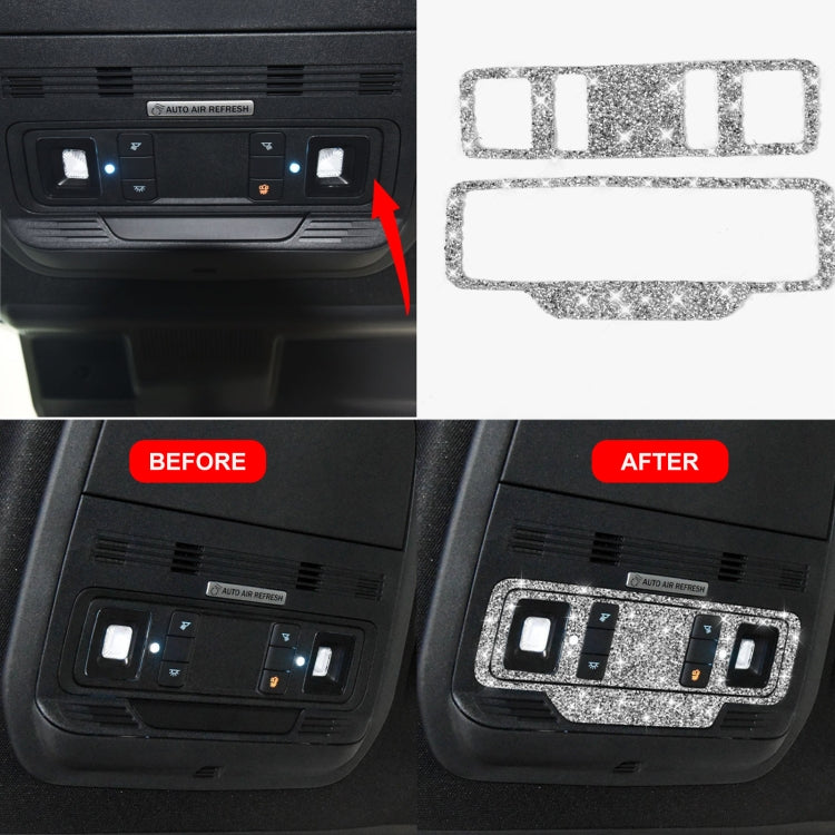 For Ford Mustang Mach E 2021 Car Reading Light Button Diamond Decorative Sticker