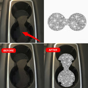 For Ford Mustang Mach E 2021 Car Small Cup Base Diamond Decorative Sticker