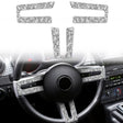 For Ford Mustang 2005-2009 3 in 1 Car Steering Wheel Diamond Decorative Sticker, Left Drive - Car Interior Mouldings by PMC TechLife | Online Shopping South Africa | PMC TechLife | Buy Now Pay Later Mobicred