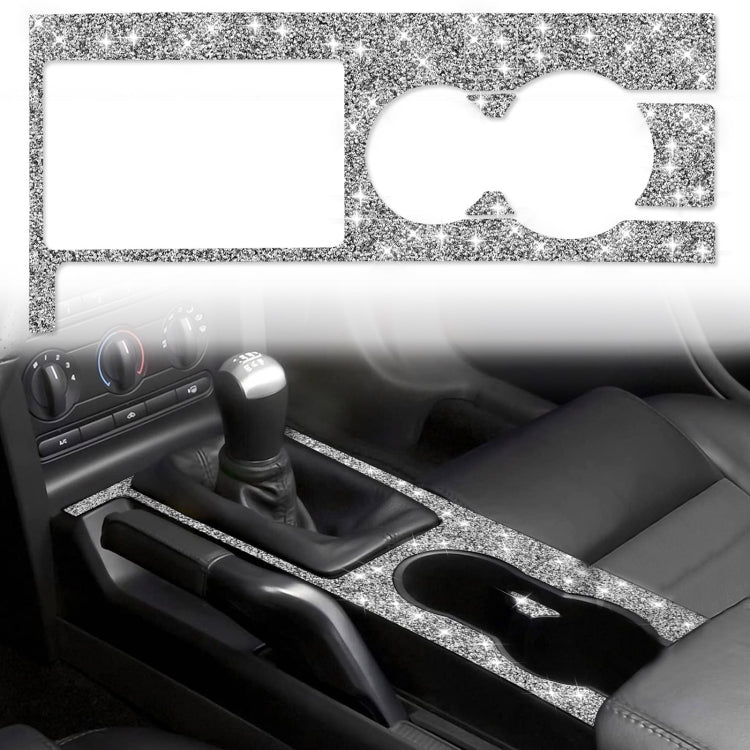 For Ford Mustang 2005-2009 Car Gear Panel Diamond Decorative Sticker, Left Drive