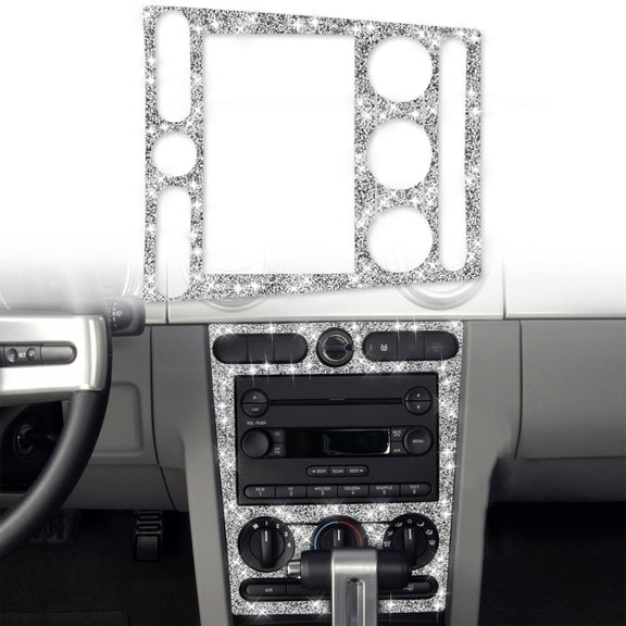 For Ford Mustang 2005-2009 Car Air Conditioning Control Panel Diamond Decorative Sticker, Left Drive