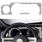 For Ford Mustang 2005-2009 Car Dashboard Frame Diamond Decorative Sticker, Left Drive