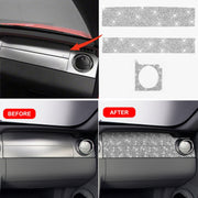 For Ford Mustang 2005-2009 Upper Part of Right Dashboard Diamond Decorative Sticker, Left Drive