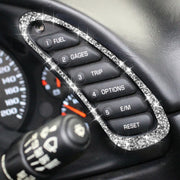 For Chevrolet Corvette C5 1998-2004 2 in 1 Both Sides of Car Speedometer Diamond Decorative Sticker, Left Drive