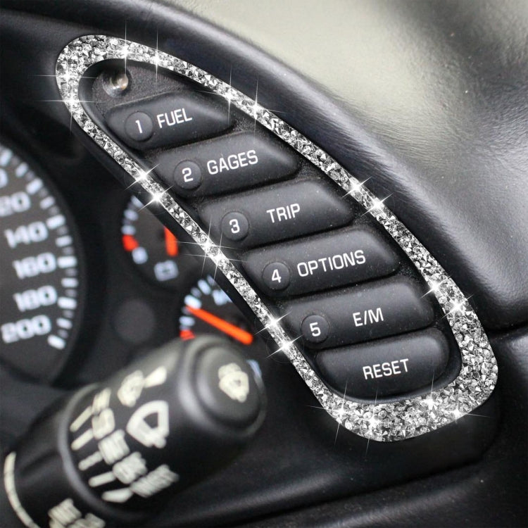 For Chevrolet Corvette C5 1998-2004 2 in 1 Both Sides of Car Speedometer Diamond Decorative Sticker, Left Drive