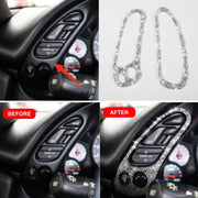 For Chevrolet Corvette C5 1998-2004 2 in 1 Both Sides of Car Speedometer Diamond Decorative Sticker, Left Drive