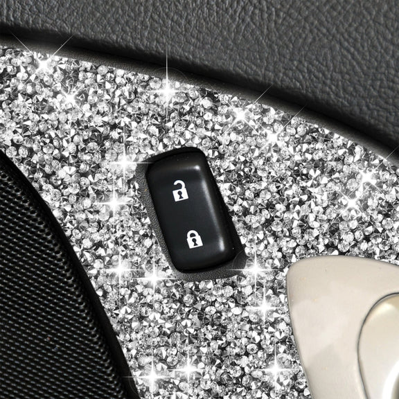 For Chevrolet Corvette C6 2005-2013 Car Door Lock Panel Diamond Decorative Sticker, Left Drive