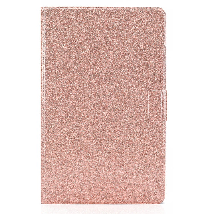 For Samsung Galaxy Tab A9 Glitter Powder Leather Tablet Case(Rose Gold)