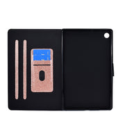For Samsung Galaxy Tab A9 Glitter Powder Leather Tablet Case(Rose Gold)