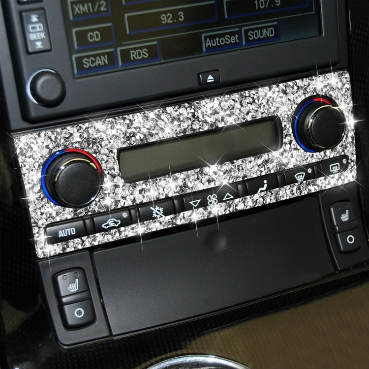 For Chevrolet Corvette C6 2005-2013 Car Aircondition Button Diamond Decorative Sticker, Left Drive