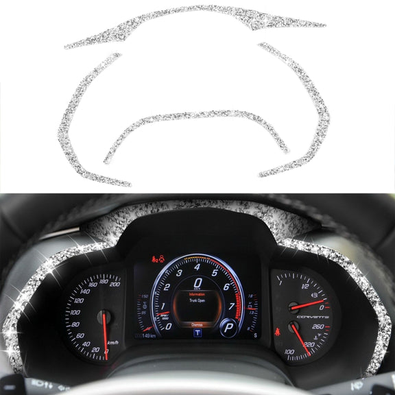For Chevrolet Corvette C7 2014-2019 4 in 1 Car Dashboard Frame Diamond Decorative Sticker, Left Drive