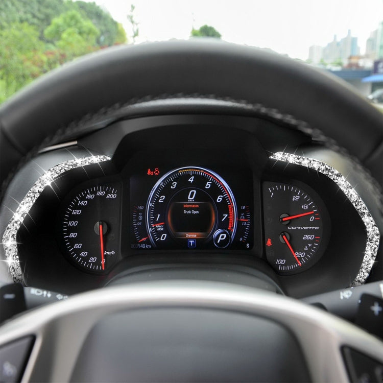 For Chevrolet Corvette C7 2014-2019 2 in 1 Car Dashboard Frame Diamond Decorative Sticker, Left Drive
