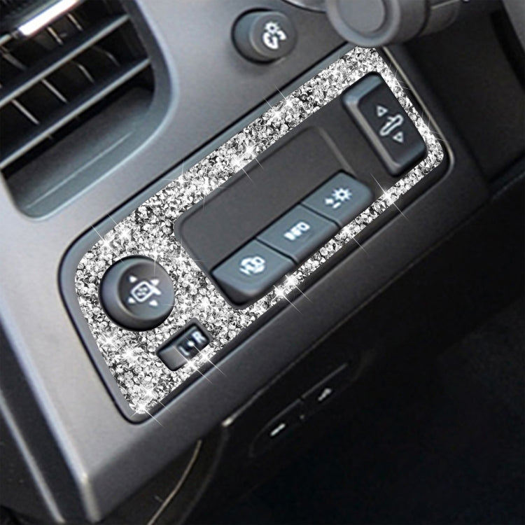 For Chevrolet Corvette C7 2014-2019 Car Headlight Switch Frame Diamond Decorative Sticker, Left Drive
