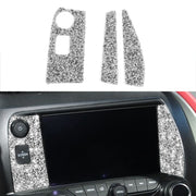 For Chevrolet Corvette C7 2014-2019 3 in 1 Car Navigate Panel Diamond Decorative Sticker, Left Drive